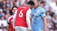 Arsenal's Gabriel was not sent off for a headbutt against Man City and therefore spared a ban
