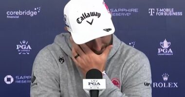 Jon Rahm has promised to apologise and give a gift to a volunteer after accidentally hitting him in the face with a divot