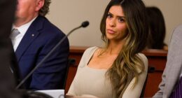 Disgraced Bachelorette star Taylor Frankie Paul and her ex Dakota Mortensen were determined to have both been violent in alleged domestic violence incidents by a judge on Thursday; Paul is pictured in court in Salt Lake City, Utah, on Thursday