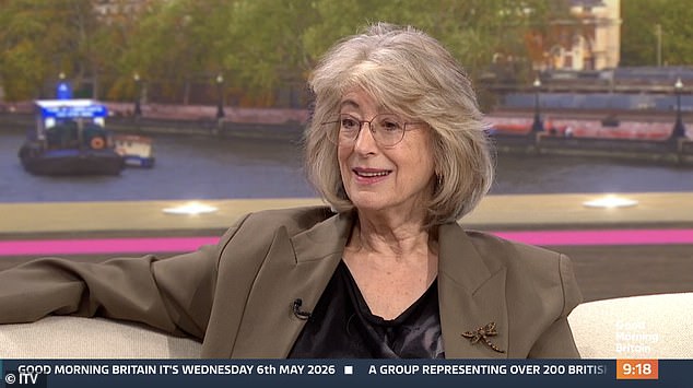 Kate Garraway and Maureen Lipman (pictured) were seen bonding while appearing live together on Good Morning Britain on Wednesday as the actress opened up on finding love again