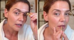 Katie Holmes uses Merit for her 'minimal makeup' routine
