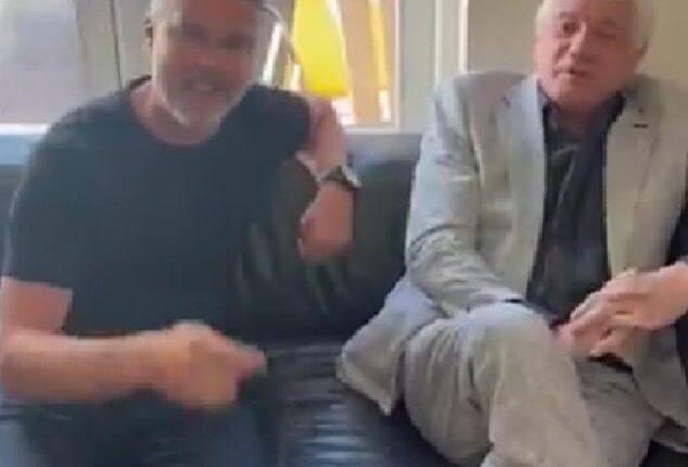 Kevin Keegan, right, cut an energetic figure in his first public appearance since his cancer diagnosis was made public