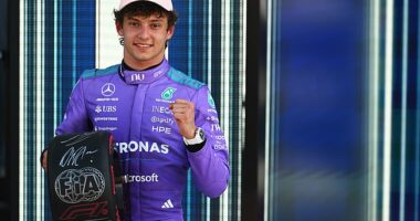 Mercedes star Kimi Antonelli secured pole position for Sunday's Miami Grand Prix