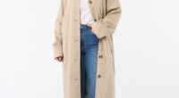 Kmart shoppers are racing to stores after discovering a $45 trench coat they claim looks strikingly similar to a luxury designer version worth hundreds more. Pictured: Kmart Contrast Check Trench Coat ($45)