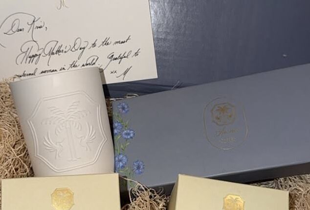 Kris Jenner thanked Meghan after receiving a package from her As Ever brand containing two scented candles and a box of chocolates from her collaboration with LA brand Compartes