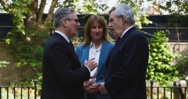 Floundering Keir Starmer vowed to stay as PM for another eight years today despite a Labour mutiny gathering pace