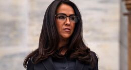 Colorado Republican Lauren Boebert leaves the House of Representatives after voting on the Epstein Files Transparency Act at the US Capitol in Washington, DC on Tuesday, November 18, 2025