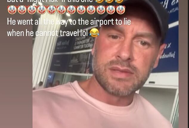 Lee Andrews' ex Alana Percival has claimed he pulled the exact airport stunt with HER when they were together and pretended he was flying to the UK despite his travel ban