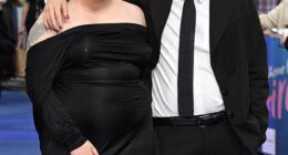 Lena Dunham was actually touched that her husband Luis Felber didn¿t know she was in Girls and assumed she was a 'curve model' when they were first introduced; pictured in September 2022 in London