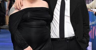 Lena Dunham was actually touched that her husband Luis Felber didn¿t know she was in Girls and assumed she was a 'curve model' when they were first introduced; pictured in September 2022 in London