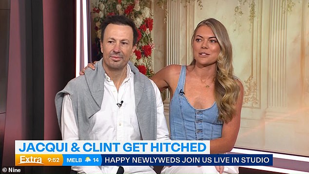 Married At First Sight star Clint Rice took a cheeky swipe at his TV bride, Lauren Hall, as he and his legal wife Jacqui Burfoot shared details of their recent New Zealand wedding on Today Extra on Thursday