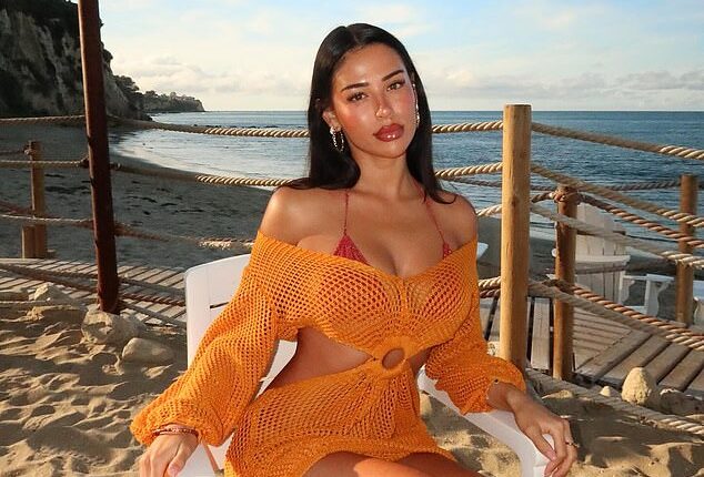 Real Madrid superstar Jude Bellingham's girlfriend Ashlyn Castro (pictured), 27, a globe-trotting model and influencer who has 700,000 followers on Instagram