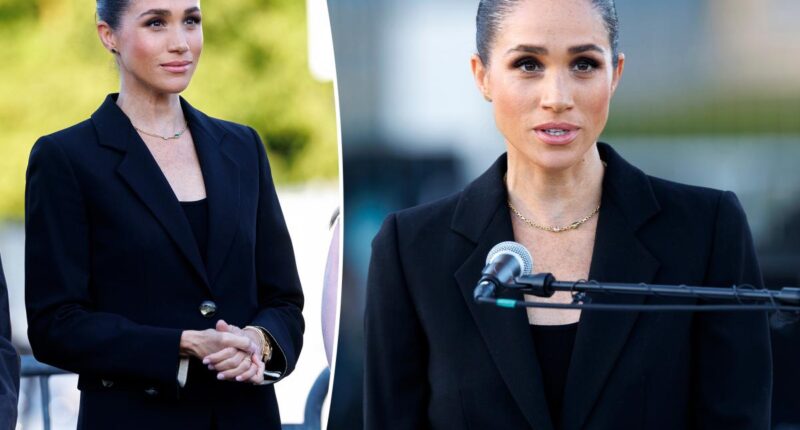 Meghan Markle attends the Lost Screen Memorial unveiling in Geneva