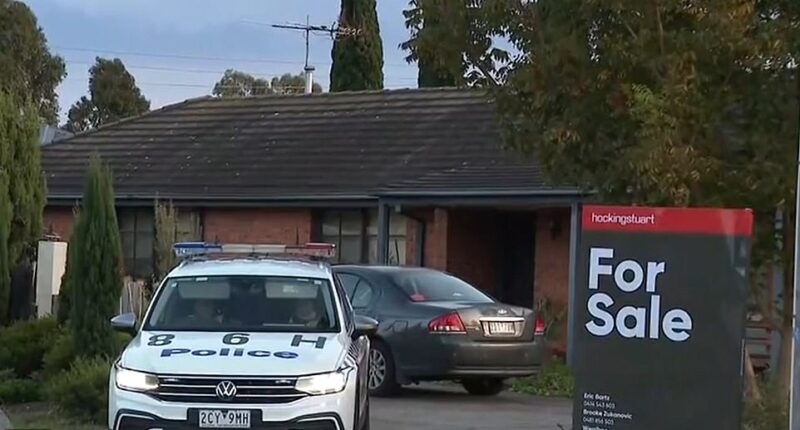 A couple found dead inside a home in Melbourne's west in a suspected murder-suicide had been facing eviction. On Tuesday, police tape remained sprawled on a wooden fence outside the Melton Close property in Werribee, west of Melbourne. While it remains unclear how the pair died, a neighbour told the Daily Mail he had made the discovery with the dead man's brother. The neighbour, who hid his face as he talked, said he was reluctant to talk about the deaths while police were still investigating. 'They've only been here ten months. They were renting. She was here first and then he moved in,' he said. A For Sale sign remained outside the property on Tuesday despite the sale swiftly being pulled from the market after the deaths.
