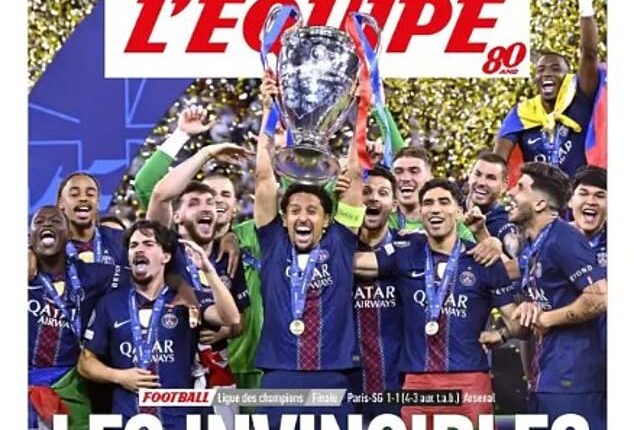 L'Equipe gave a scathing assessment of Arsenal's approach in the Champions League final