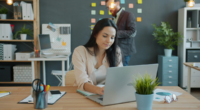 woman working in office
