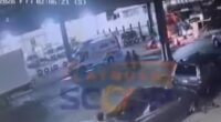 Around seven people were captured on surveillance video emerging from a manhole in Brooklyn's Gravesend neighborhood shortly after 2am on Friday
