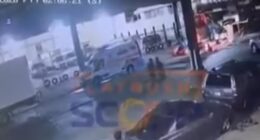 Around seven people were captured on surveillance video emerging from a manhole in Brooklyn's Gravesend neighborhood shortly after 2am on Friday
