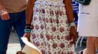 Naomi Campbell cut a stylish figure as she stepped out amid her sun-soaked Portofino getaway on Saturday