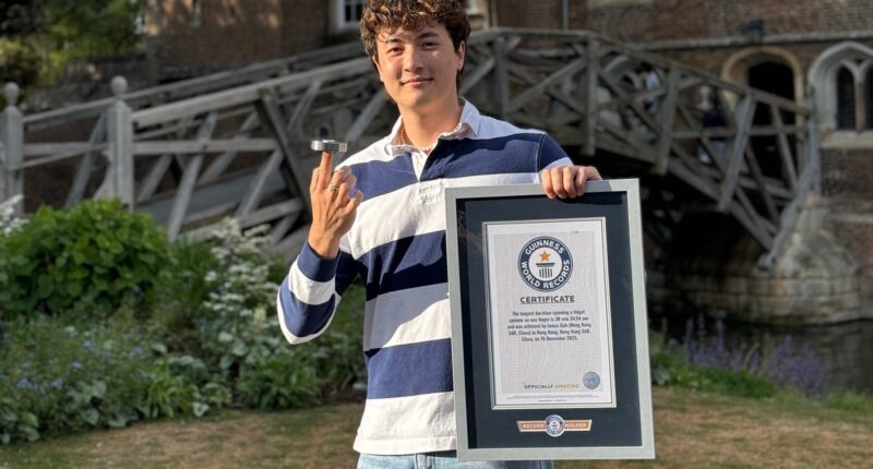 New fidget spinner world record set by Cambridge University engineering student