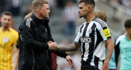 Eddie Howe (left) got his big selection calls right as Newcastle beat Brighton on Saturday