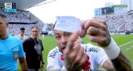 Neymar lost his rag on Sunday after he was mistakenly substituted during a Santos game