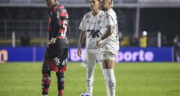 Neymar, right, was reportedly involved in a training ground bust-up with Robinho Jr, centre