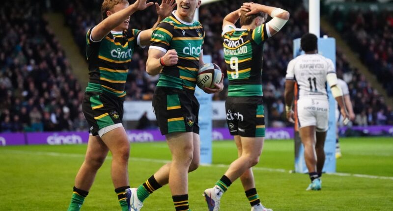 Northampton score 14 tries in record-breaking thrashing of Bristol