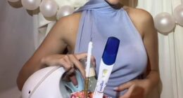 Olivia Culpo gave fans the first glimpse at her baby bump after revealing she and husband Christian McCaffrey's, 29, are expecting their second child
