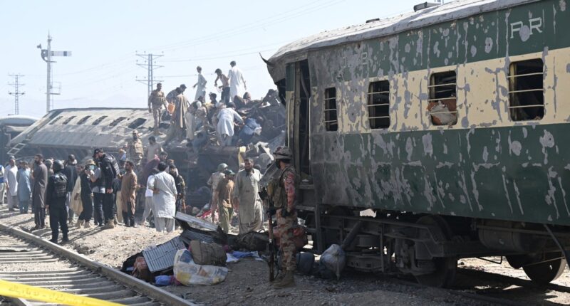 Pakistan bomb: Dozens wounded as bomb blast in Pakistan overturns passenger train