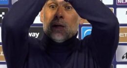 Pep Guardiola issues hilarious 'come on you Irons' rallying cry to West Ham as Man City pile pressure on title rivals Arsenal by moving to within two points