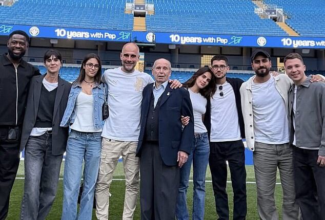 Pep Guardiola called his estranged wife Cristina Serra an 'exceptional woman' in his speech