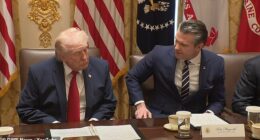 Secretary of War Pete Hegseth revealed a mysterious drawing in his notepad during President Trump's Cabinet meeting early this morning: a large squiggle