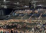 Peter Kay 'bundled off stage' as gig is abruptly halted after 45 minutes and fans are evacuated from arena - as teenager, 19, is held over 'suspicious' bag