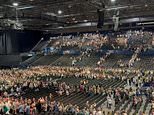 Peter Kay 'bundled off stage' as gig is abruptly halted after 45 minutes and fans are evacuated from arena - as teenager, 19, is held over 'suspicious' bag