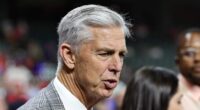 Philadelphia Phillies president of baseball operations Dave Dombrowski during the 2022 World Series against the Houston Astros.