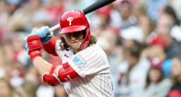 Alec Bohm #28 of the Philadelphia Phillies prepares to bat during a game against the Athletics at Citizens Bank Park on May 06, 2026 in Philadelphia, Pennsylvania. (Photo by Emilee Chinn/Getty Images)