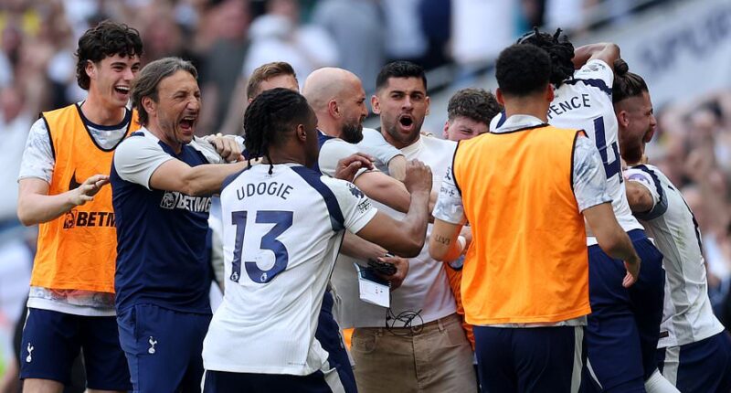 Premier League final day LIVE: Tottenham LEAD to send West Ham towards relegation, Bruno Fernandes breaks record, Chelsea in trouble, Arsenal partying - and five other matches