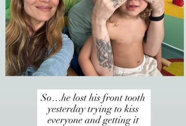 Professor Green has revealed that he has rushed his five-year-old son to hospital after suffering a painful accident on holiday on Wednesday