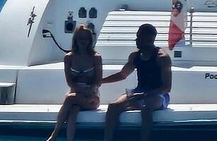 Kylian Mbappe and his girlfriend Ester Exposito flew to Sardinia as Real Madrid played Espanyol this weekend