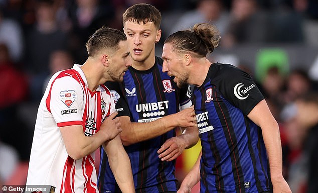 Taylor Harwood-Bellis (left) was accused of using discriminatory language towards Luke Ayling (right)