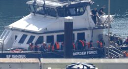 Historic figure: Among the people brought ashore by Border Control yesterday is the man believed to be the 200,000th small-boat migrant