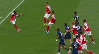 Fans of Arsenal's rivals were left livid after two handball let-offs in the Champions League final - including an incident with Bukayo Saka