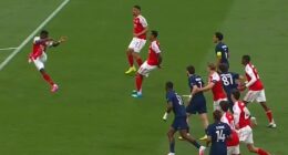 Fans of Arsenal's rivals were left livid after two handball let-offs in the Champions League final - including an incident with Bukayo Saka