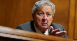 Louisiana Republican John Kennedy on Capitol Hill in Washington, DC, on February 10, 2026