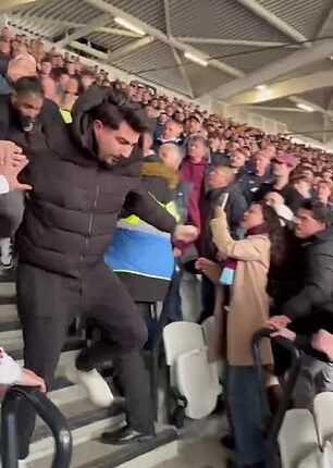 Footage suggests an Arsenal fan infiltrated the home end