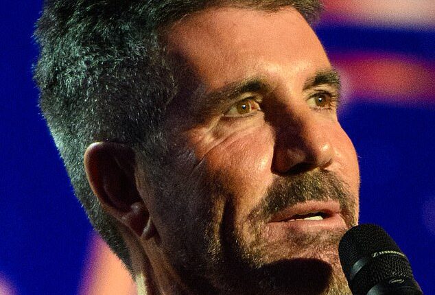 Appearance: Simon Cowell took to the stage at the Royal Variety Performance 2022 at London's Royal Albert Hall on Thursday evening, after sparking fan concern