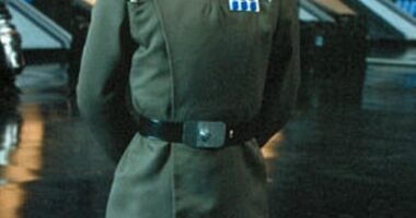 British actor Michael Pennington as Moff Jerjerrod, the military officer responsible for overseeing the construction of the second Death Star, in George Lucas' Return of the Jedi