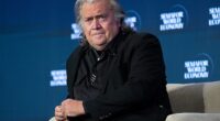 Steve Bannon, political strategist and host of Steve Bannon's War Room, speaks during the Semafor World Economy 2026 conference in Washington, DC, on April 16