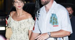 Taylor Swift, 36, and fiance Travis Kelce, 36, were pictured enjoying a date night on Friday, ahead of their upcoming July wedding